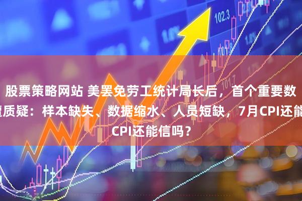 股票策略网站 美罢免劳工统计局长后，首个重要数据再遭质疑：样本缺失、数据缩水、人员短缺，7月CPI还能信吗？